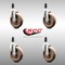 Service Caster 5 Inch 316SS High Temp Glass Filled Nylon 1-1/4 Inch Expanding Stem Caster Set SCC-SS316EX20S514-GFNSHT-114-4 - alternate 3